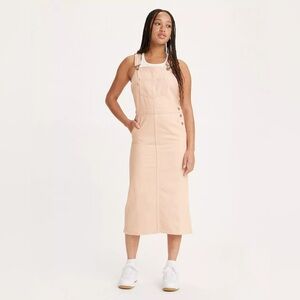 Levi’s Fresh Hendrix Pastel Pink Overalls Dress / Jumper Size XL 100% Cotton